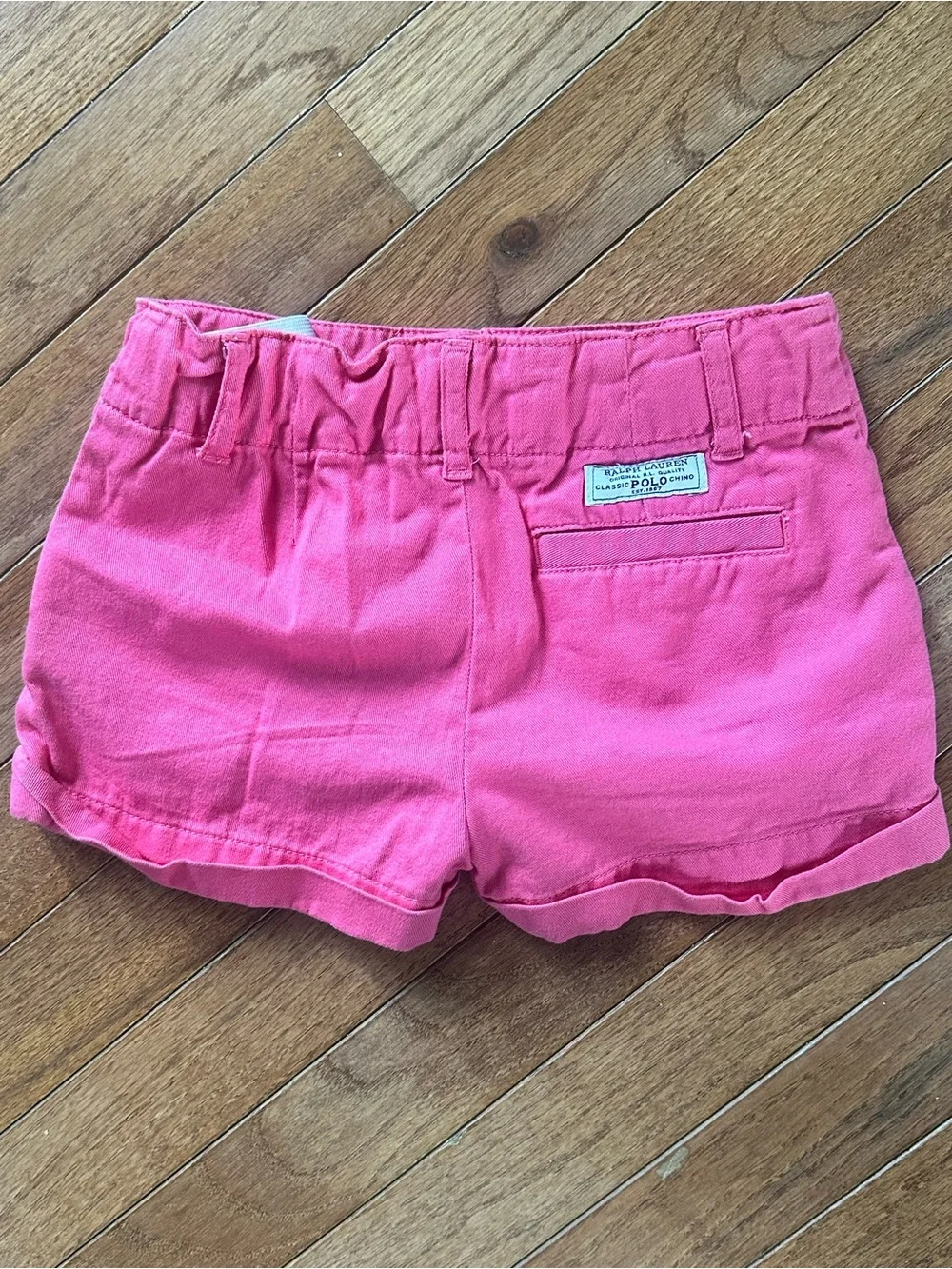 Ralph Lauren Bright Pink Cuffed Kids Shorts Sz 6